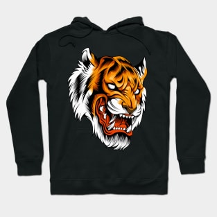 Angry Tiger Head Hoodie